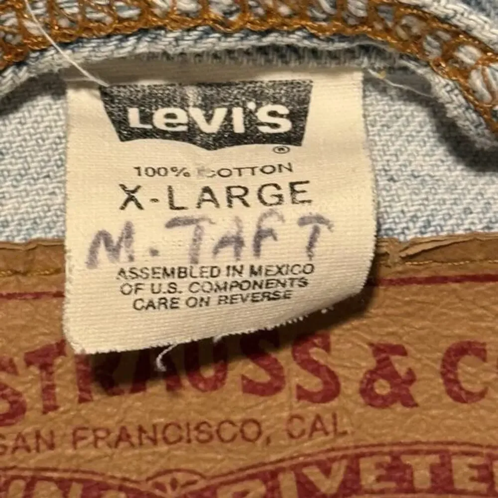 Vintage Levi's Strauss & Co 70598 4834 Trucker Denim Jean Jacket XL Western Work